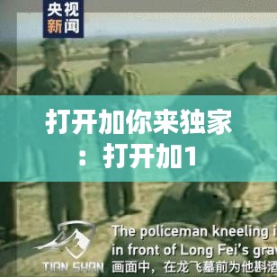 打開加你來獨(dú)家：打開加1 